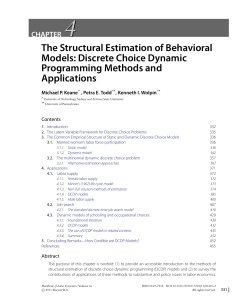 The Structural Estimation of Behavioral Models: Discrete Choice
