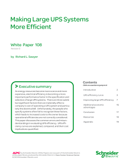 Making Large UPS Systems More Efficient