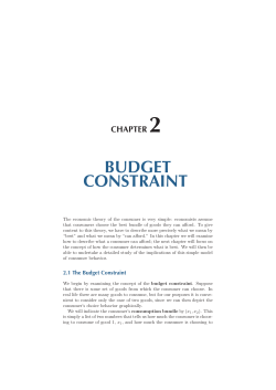 Budget Constraint