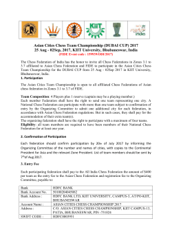 Prospectus - India Chess Federation