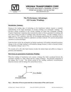 Advantages of circular windings