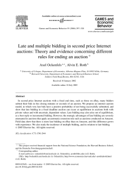 Late and multiple bidding in second price Internet auctions: Theory