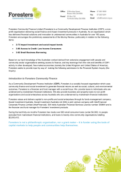 Foresters Community Finance