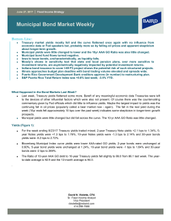 Municipal Bond Market Weekly