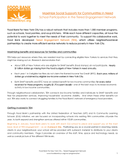 Maximize Social Supports for Communitites in Need School