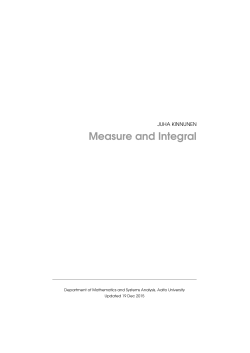 Measure and Integral