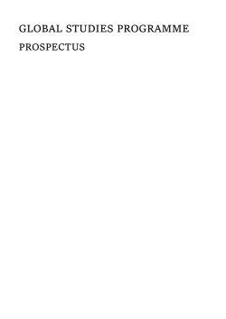 Honours Years Prospectus - Faculty of Arts and Social Sciences