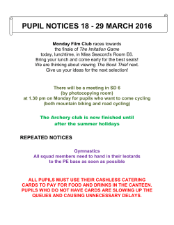 pupil notices 4 -10 february 2011
