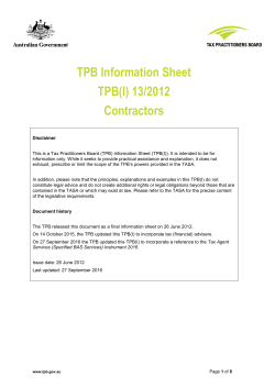 TPB(I) 13/2012 Contractors