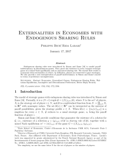 Externalities in Economies with Endogenous Sharing