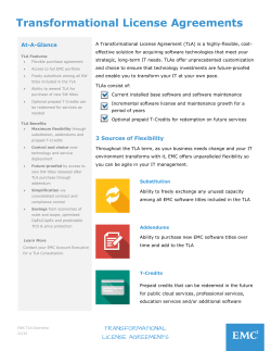 Transformational License Agreements