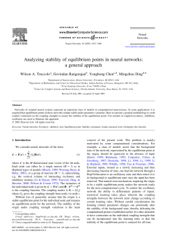 Analyzing stability of equilibrium points in neural networks