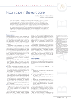 Fiscal space in the euro zone
