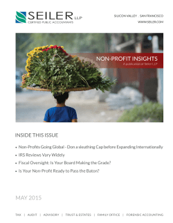 may 2015 non-profit insights