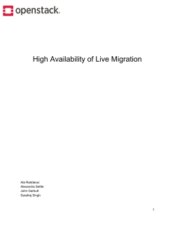 High Availability of Live Migration