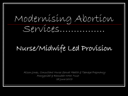 Developing the Role of the Nurse in Abortion Care