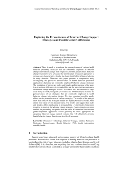 Exploring the Persuasiveness of Behavior Change Support