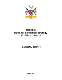Namibia National Sanitation Strategy 2010/11 &ndash; 2014/15 SECOND