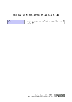 BBM 102/05 Microeconomics course guide