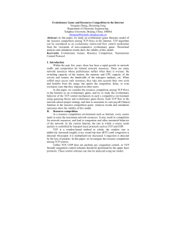 Evolutionary Game and Resources Competition in the Internet