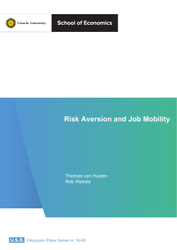 Risk Aversion and Job Mobility