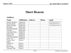 12/129r2 Short Beacon