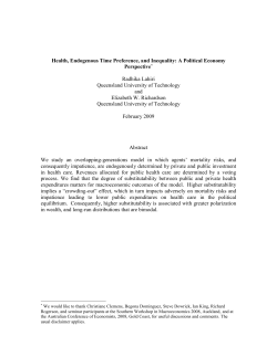 A Political Economy Perspective