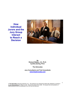 How Individual Jurors and the Group Interact to Reach a Decision