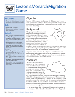 Monarch Migration Game - The Monarch Joint Venture