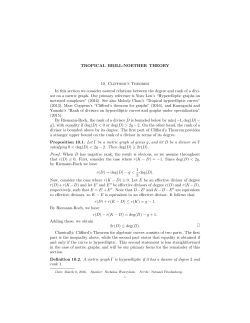Clifford`s Theorem