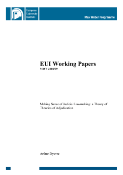Making Sense of Judicial Lawmaking: a Theory of