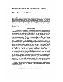 Equilibrium behavior in crisis bargaining games