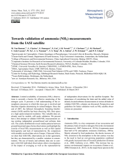 Towards validation of ammonia (NH3