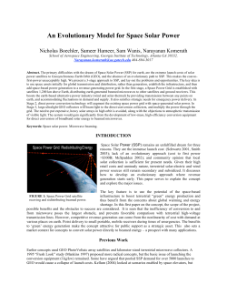 An Evolutionary Model for Space Solar Power