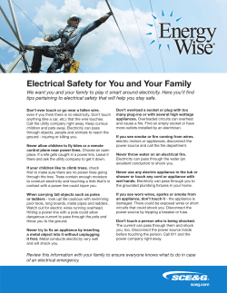 Electrical Safety for You and Your Family