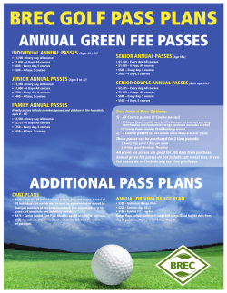 BREC GOLF PASS PLANS