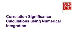 significance of a correlation