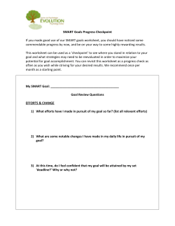 SMART Goals Checkpoint Worksheet
