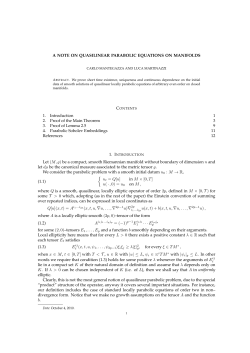 A NOTE ON QUASILINEAR PARABOLIC EQUATIONS ON