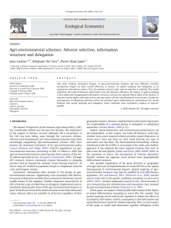 Agri-environmental schemes: Adverse selection, information