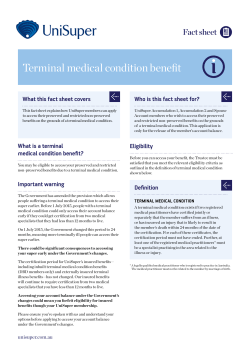 Terminal medical condition benefit