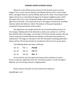 Durham Lacrosse League Information