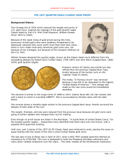 The 1837 Proof Quarter Eagle Story