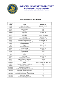 SVENSKA ISHOCKEYF&Ouml;RBUNDET The Swedish Ice Hockey