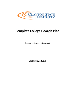 Complete College Georgia Plan