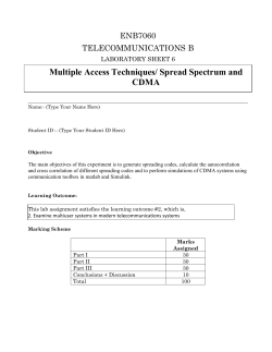 Spread Spectrum and CDMA