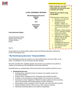 ICB Engagement Letter template - Institute of Certified Bookkeepers