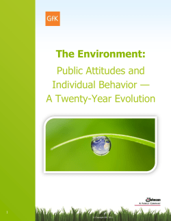The Environment: Public Attitudes and Individual Behavior &mdash; A