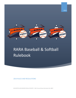 RARA Baseball/Softball Rule Book