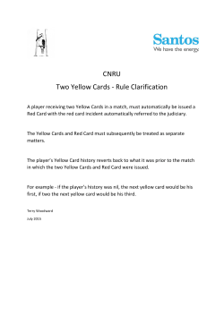 2016 Two Yellow Cards Clarification